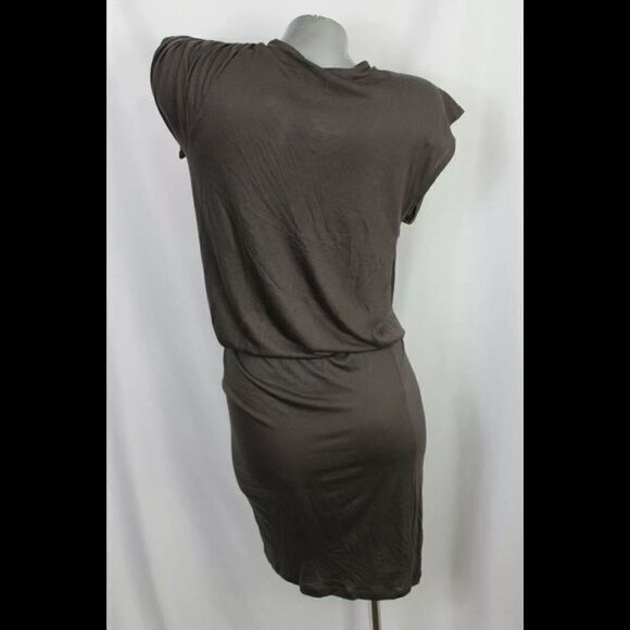 ALICE & OLIVIA BASE CHOCOLATE DROP WAIST DRESS S - Picture 4 of 9